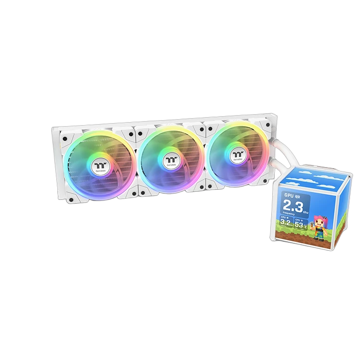 Thermaltake MINECUBE 360 Ultra ARGB Sync AIO Liquid Cooler - Snow Edition